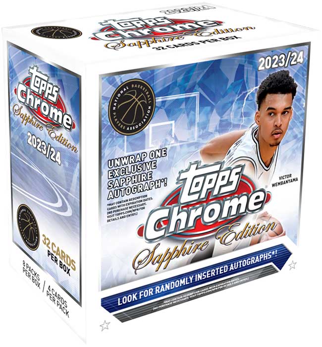 2023-24 Topps Chrome Basketball Sapphire Edition Hobby Trading Cards LV