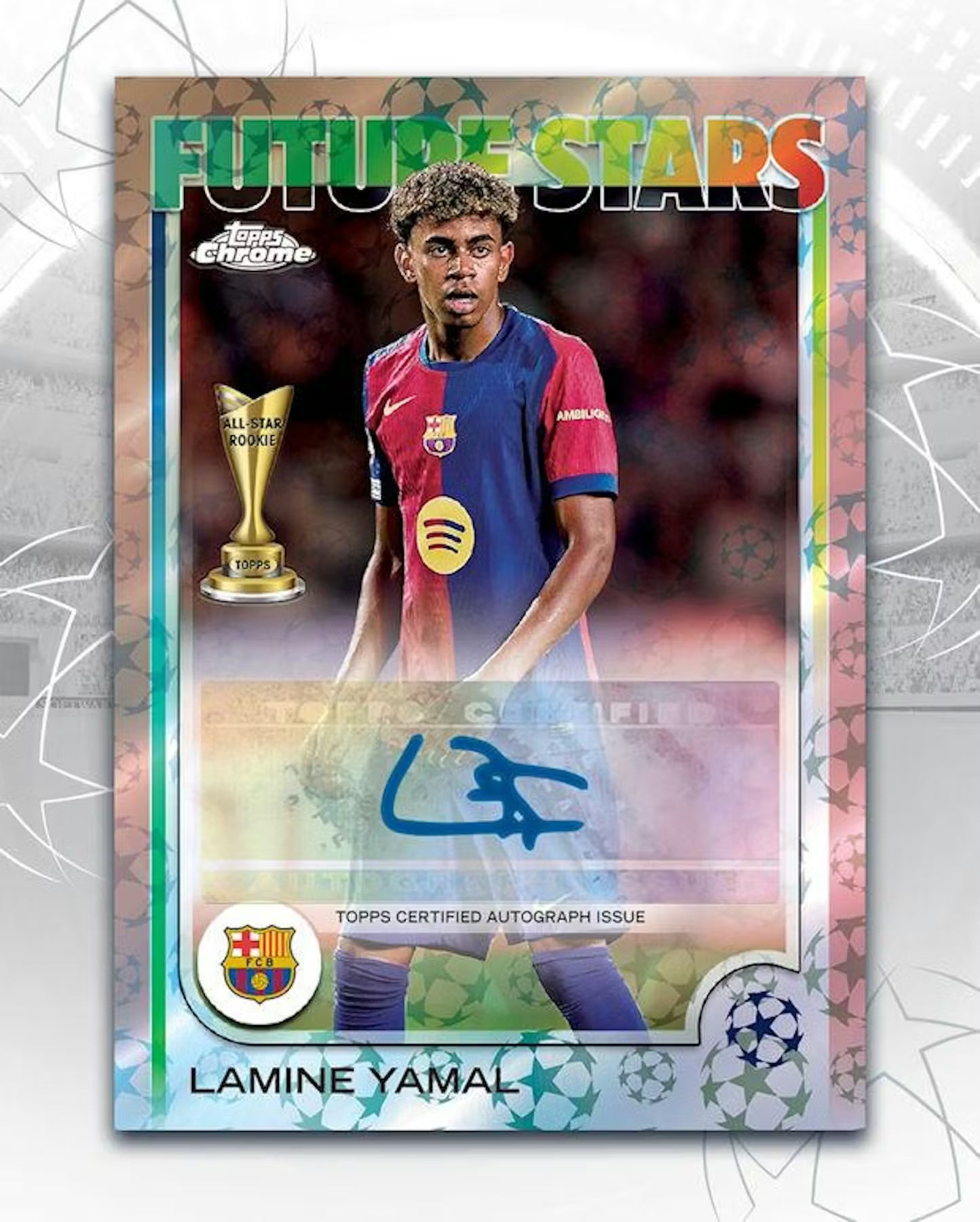 2024-25 Topps Chrome Logofractor UEFA Club Competitions Soccer Trading Cards LV