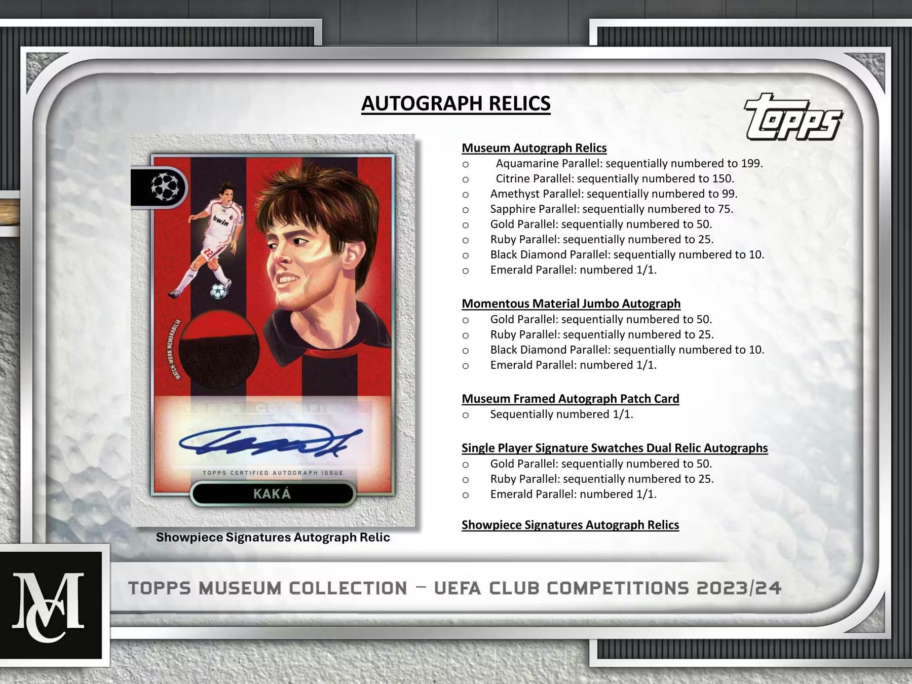 2023-24 Topps UEFA Club Competitions Museum Collection Soccer Hat Trick Hobby Trading Cards LV