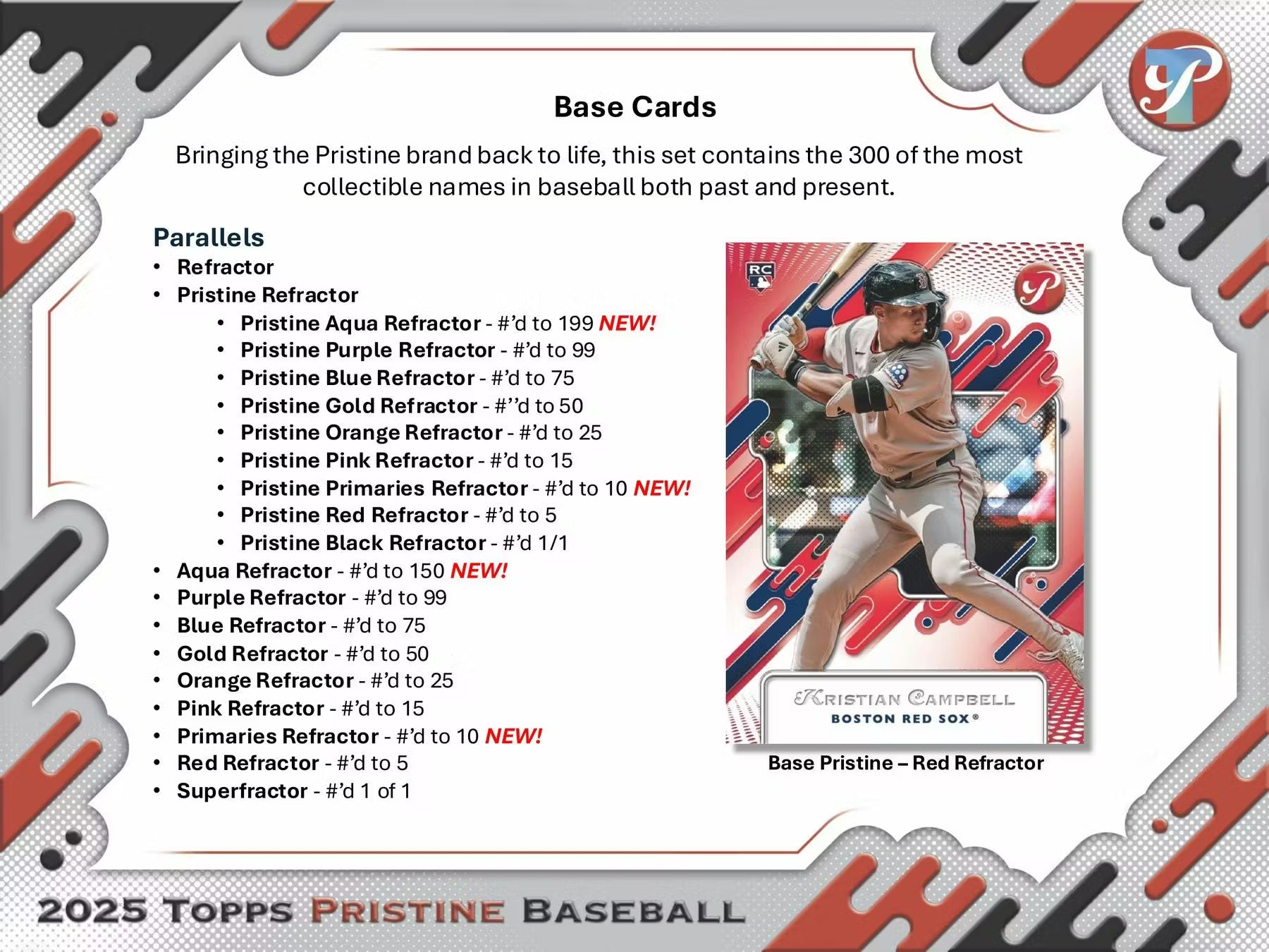 2025 Topps Pristine Baseball Hobby Trading Cards LV