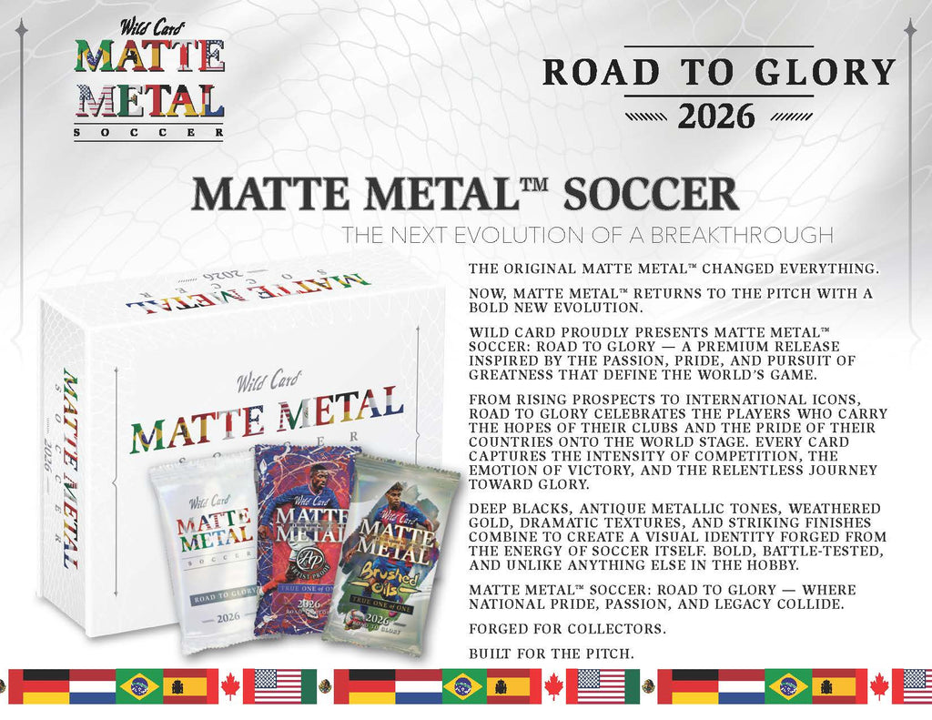 2026 Wild Card Matte Metal Soccer Road to Glory Trading Cards LV