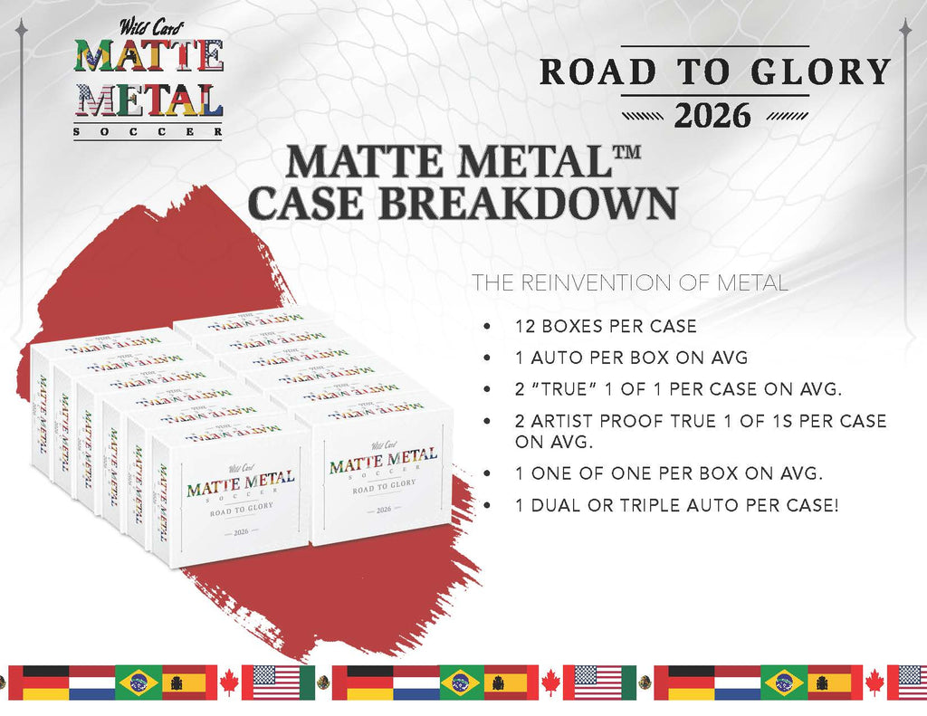 2026 Wild Card Matte Metal Soccer Road to Glory Trading Cards LV