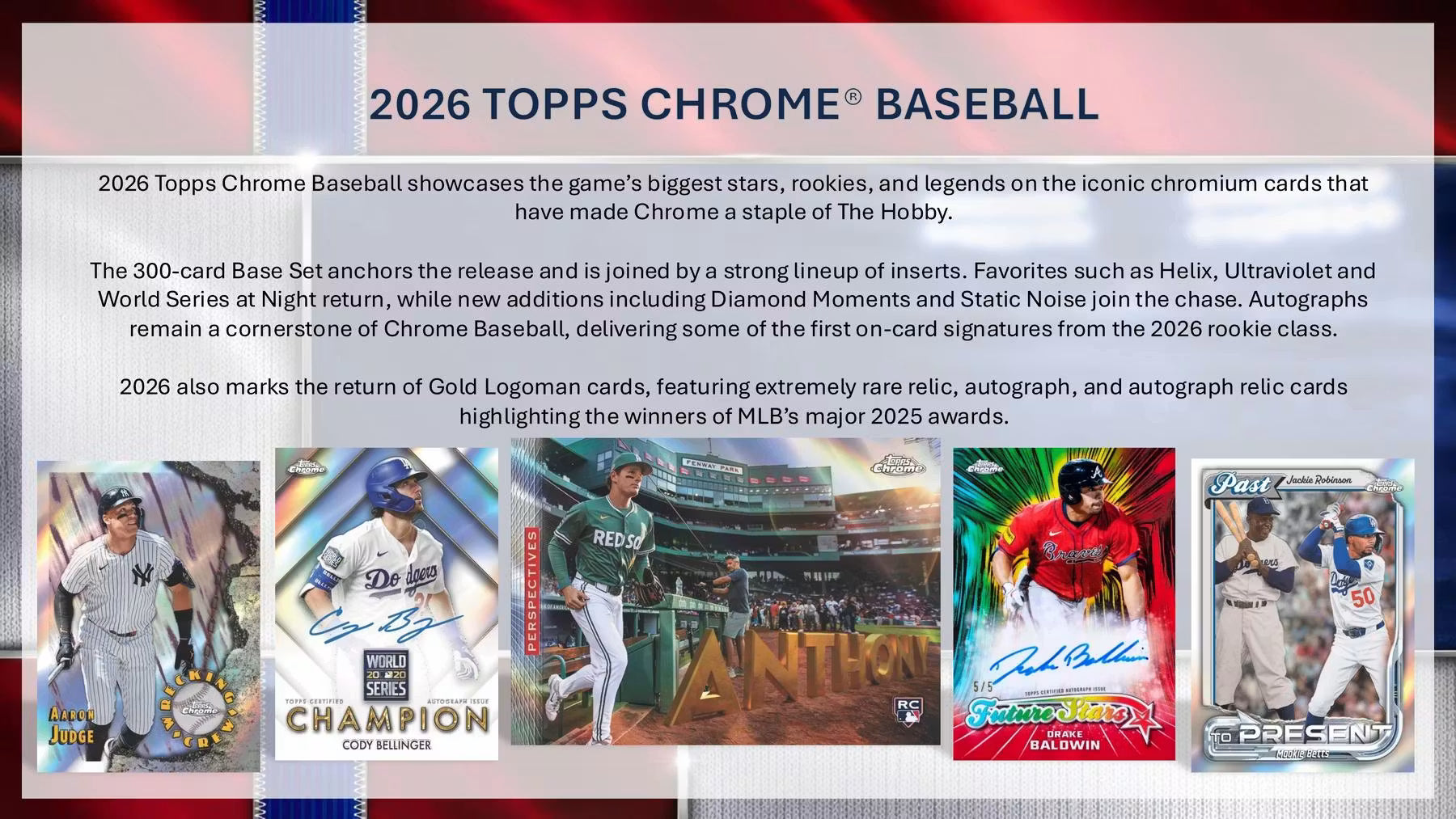 2026 Topps Chrome Baseball Mega Trading Cards LV