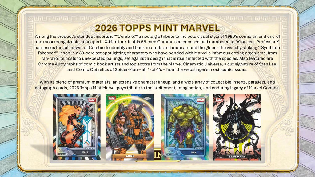 2026 Topps Mint Marvel Hobby Trading Cards LV