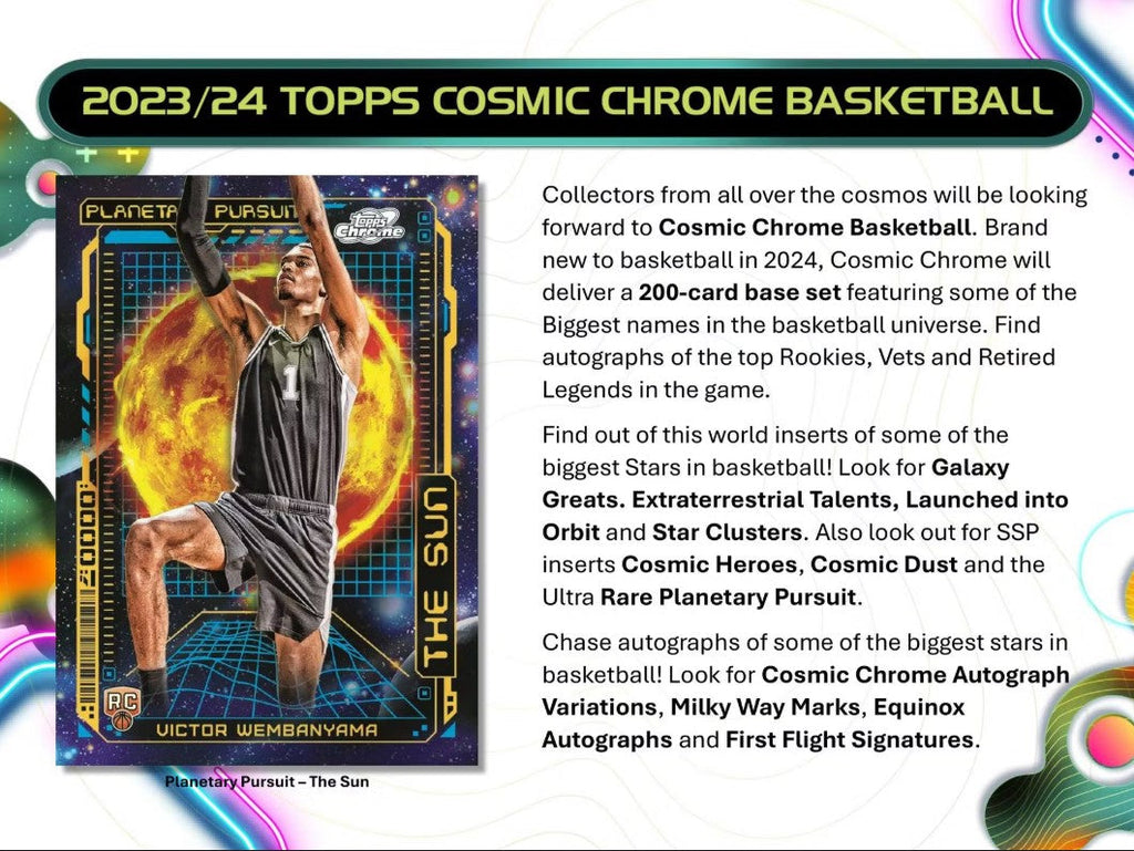 2023-24 Topps Cosmic Chrome Basketball Hobby Trading Cards LV