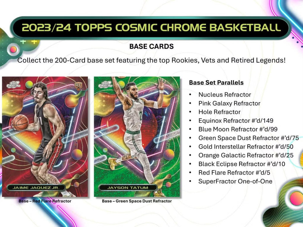 2023-24 Topps Cosmic Chrome Basketball Hobby Trading Cards LV