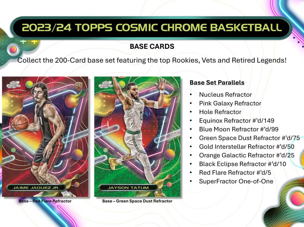 2023-24 Topps Cosmic Chrome Basketball Hobby Trading Cards LV