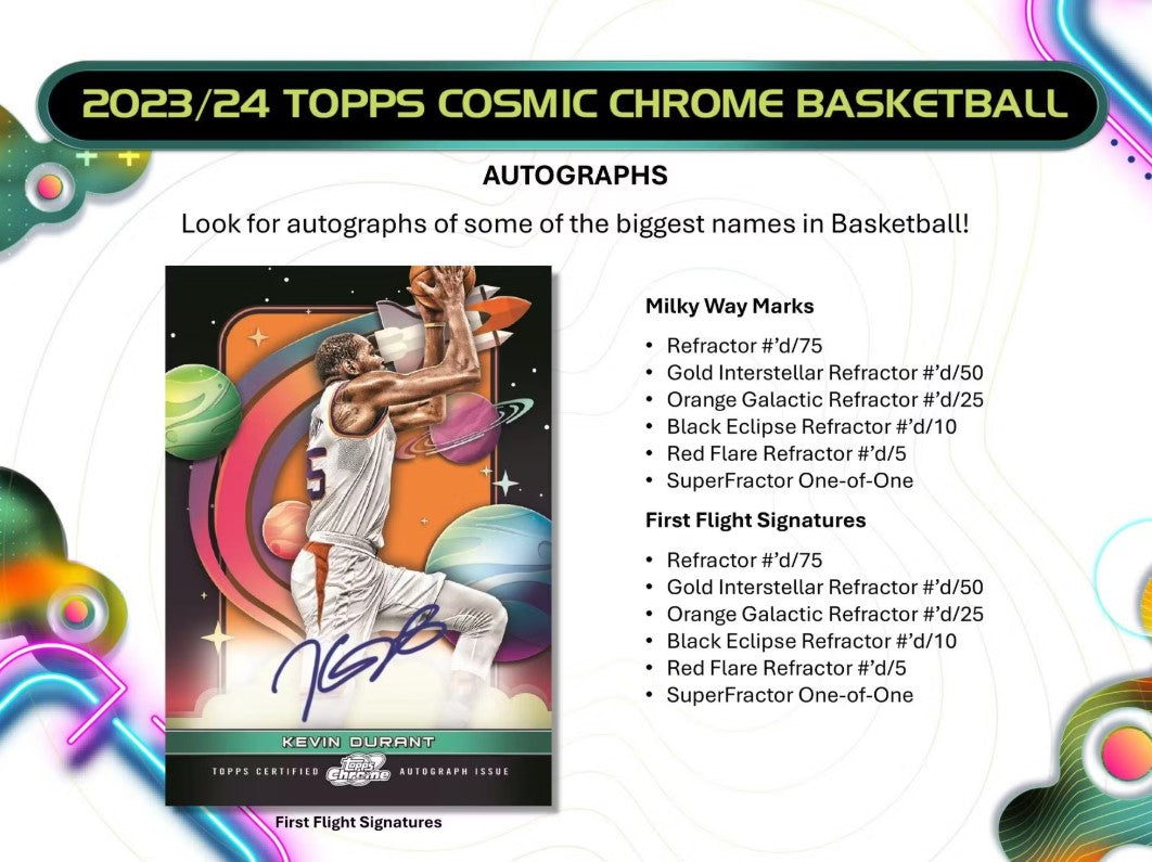 2023-24 Topps Cosmic Chrome Basketball Hobby Trading Cards LV