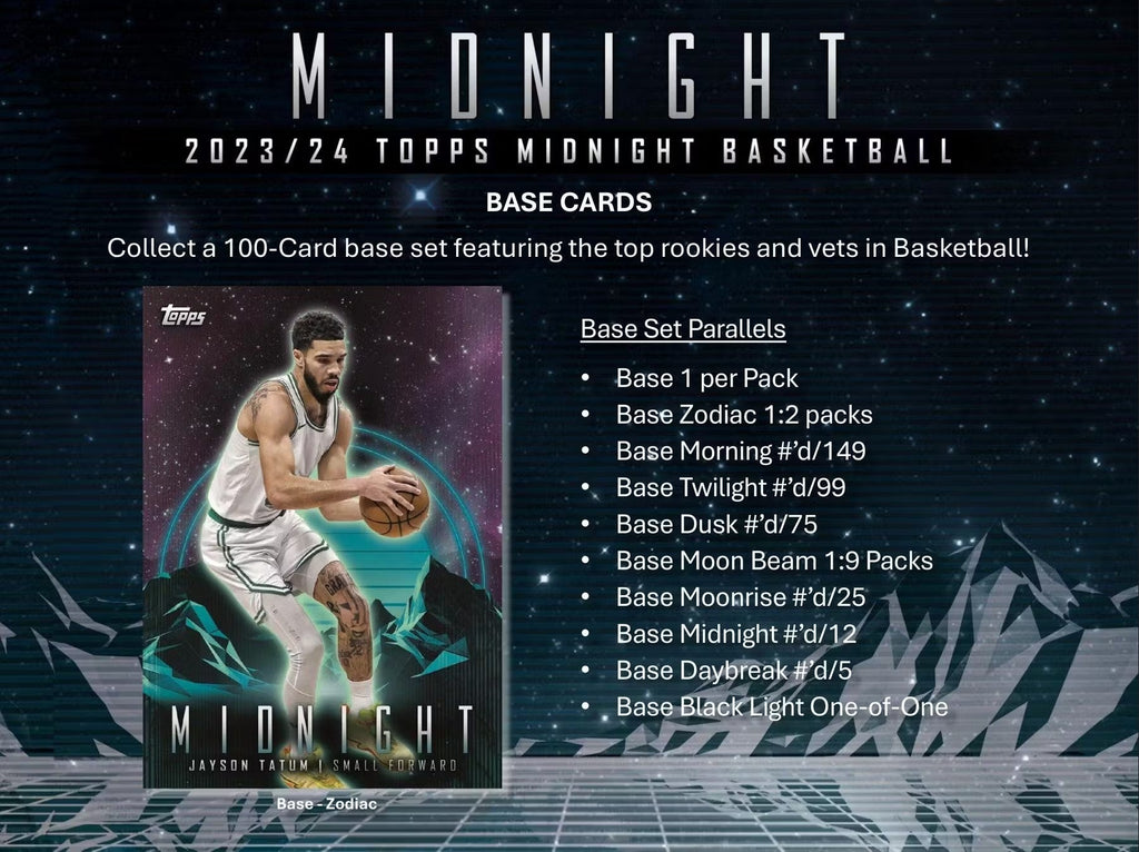 2023-24 Topps Midnight Basketball Hobby Trading Cards LV