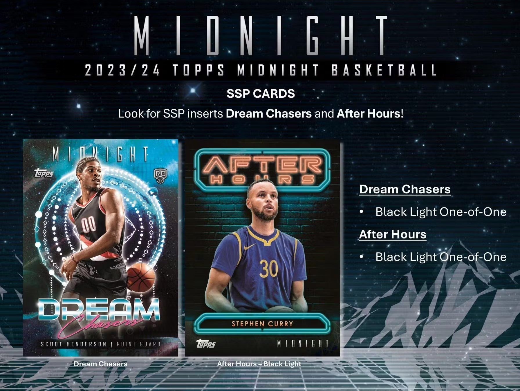 2023-24 Topps Midnight Basketball Hobby Trading Cards LV