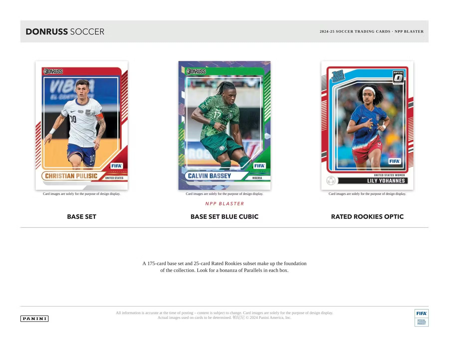 2024-25 Panini Donruss Soccer Blue Cubic Blaster Trading Cards LV