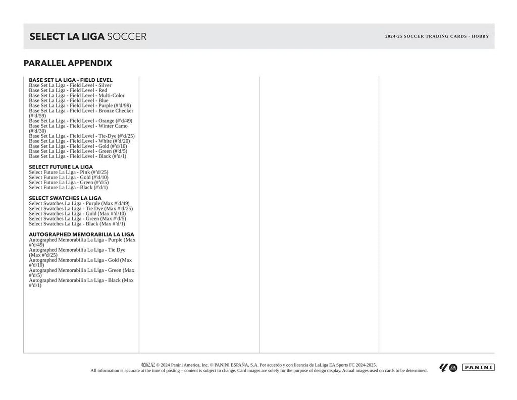 2024-25 Panini Select Soccer La Liga Hobby Trading Cards LV