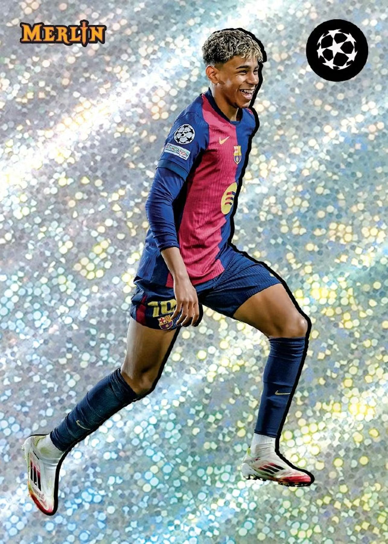 2024-25 Topps Chrome Merlin Soccer UEFA Club Competition Blaster Trading Cards LV