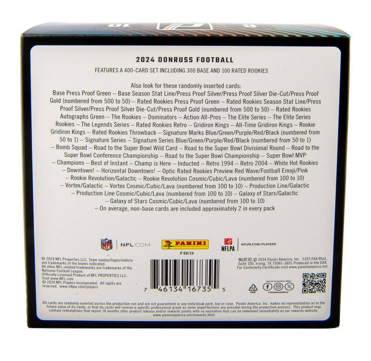 2024 Panini Donruss Football Mega Trading Cards LV