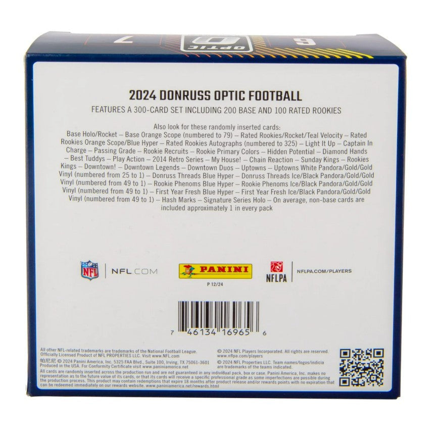 2024 Panini Donruss Optic Football Mega Trading Cards LV