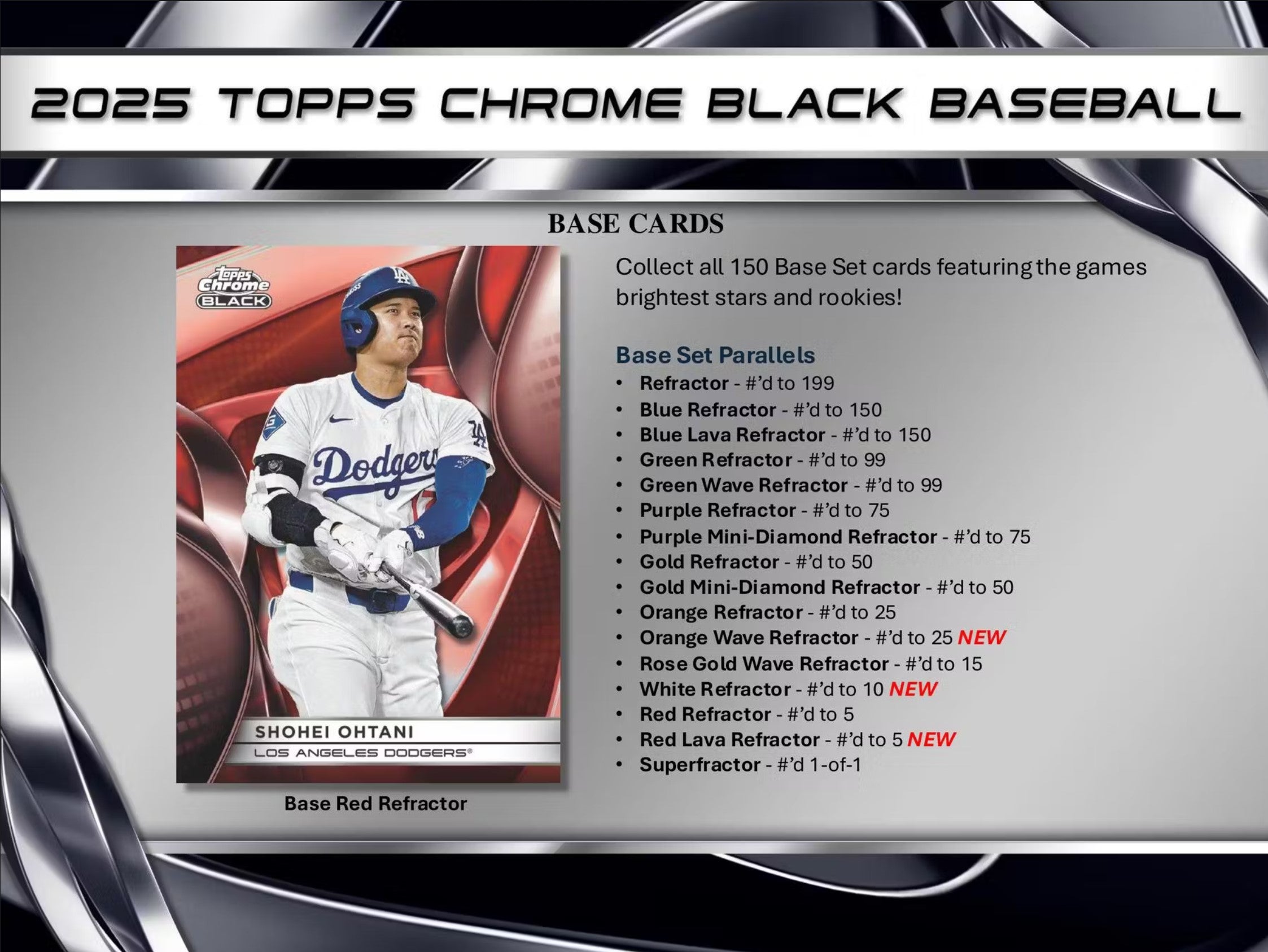 2024 Topps Chrome Black Baseball Hobby Trading Cards LV