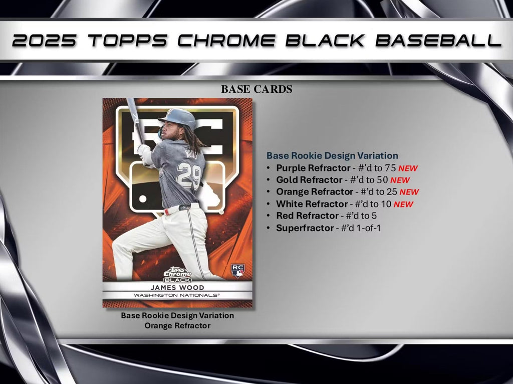 2024 Topps Chrome Black Baseball Hobby Trading Cards LV