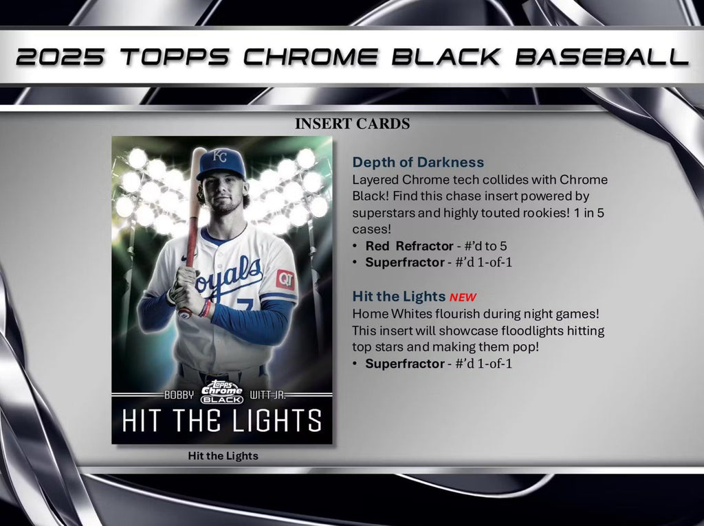 2024 Topps Chrome Black Baseball Hobby Trading Cards LV