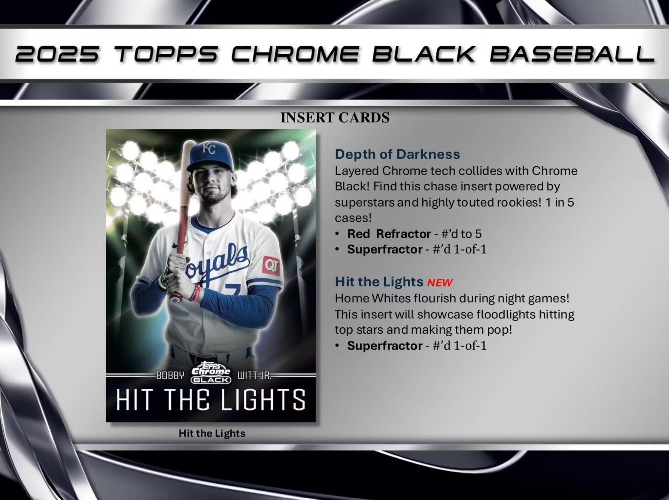 2024 Topps Chrome Black Baseball Hobby Trading Cards LV