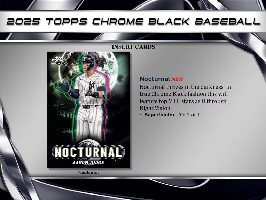 2024 Topps Chrome Black Baseball Hobby Trading Cards LV