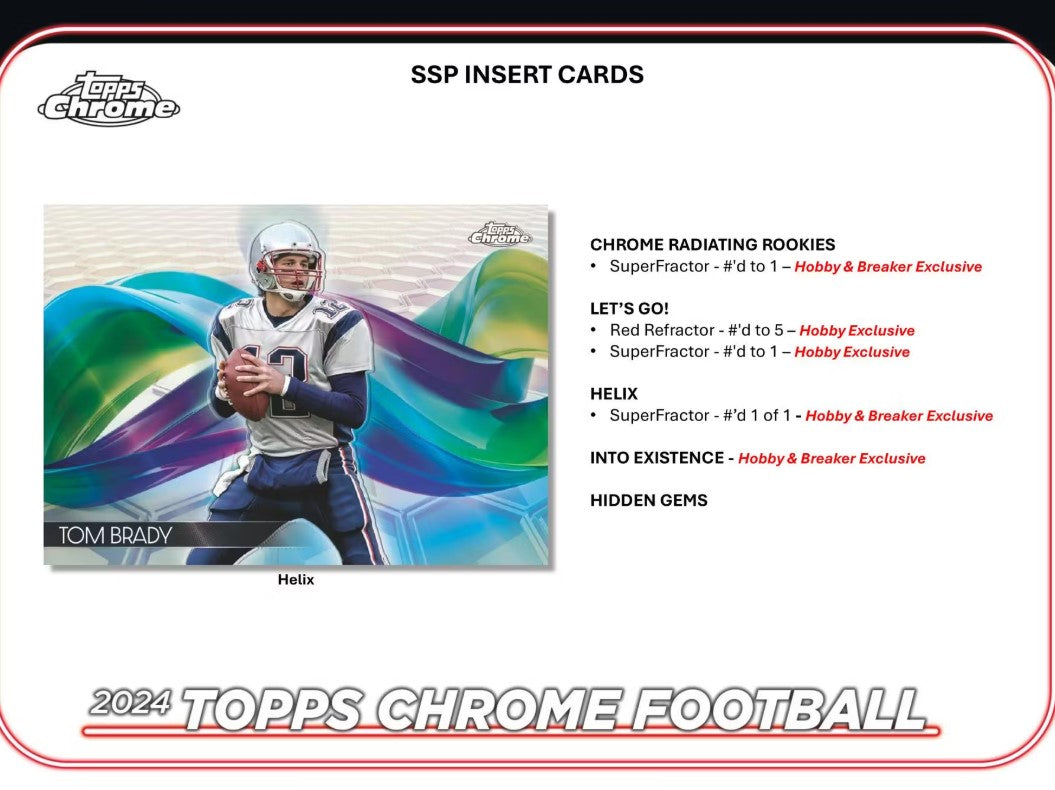 2024 Topps Chrome Football Hobby Trading Cards LV
