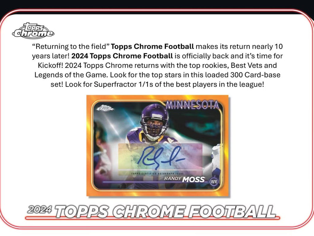 2024 Topps Chrome Football Mega Trading Cards LV