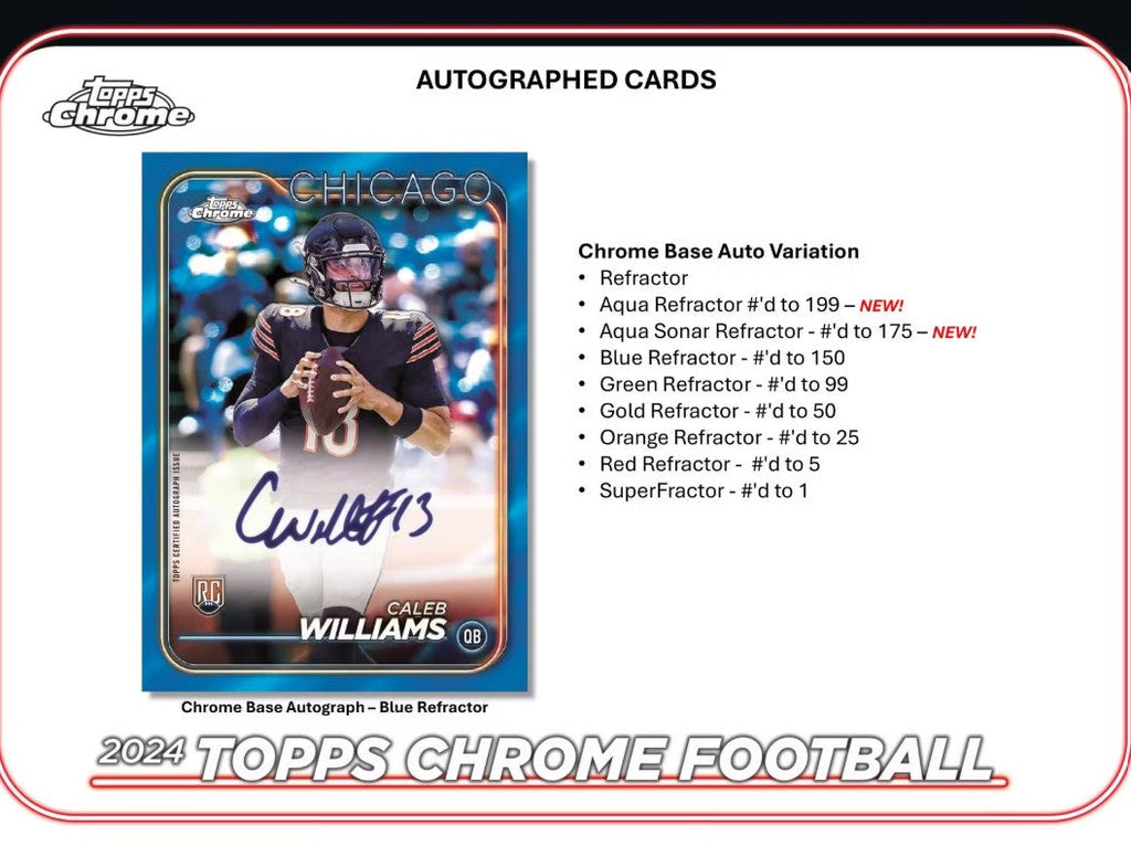 2024 Topps Chrome Football Mega Trading Cards LV
