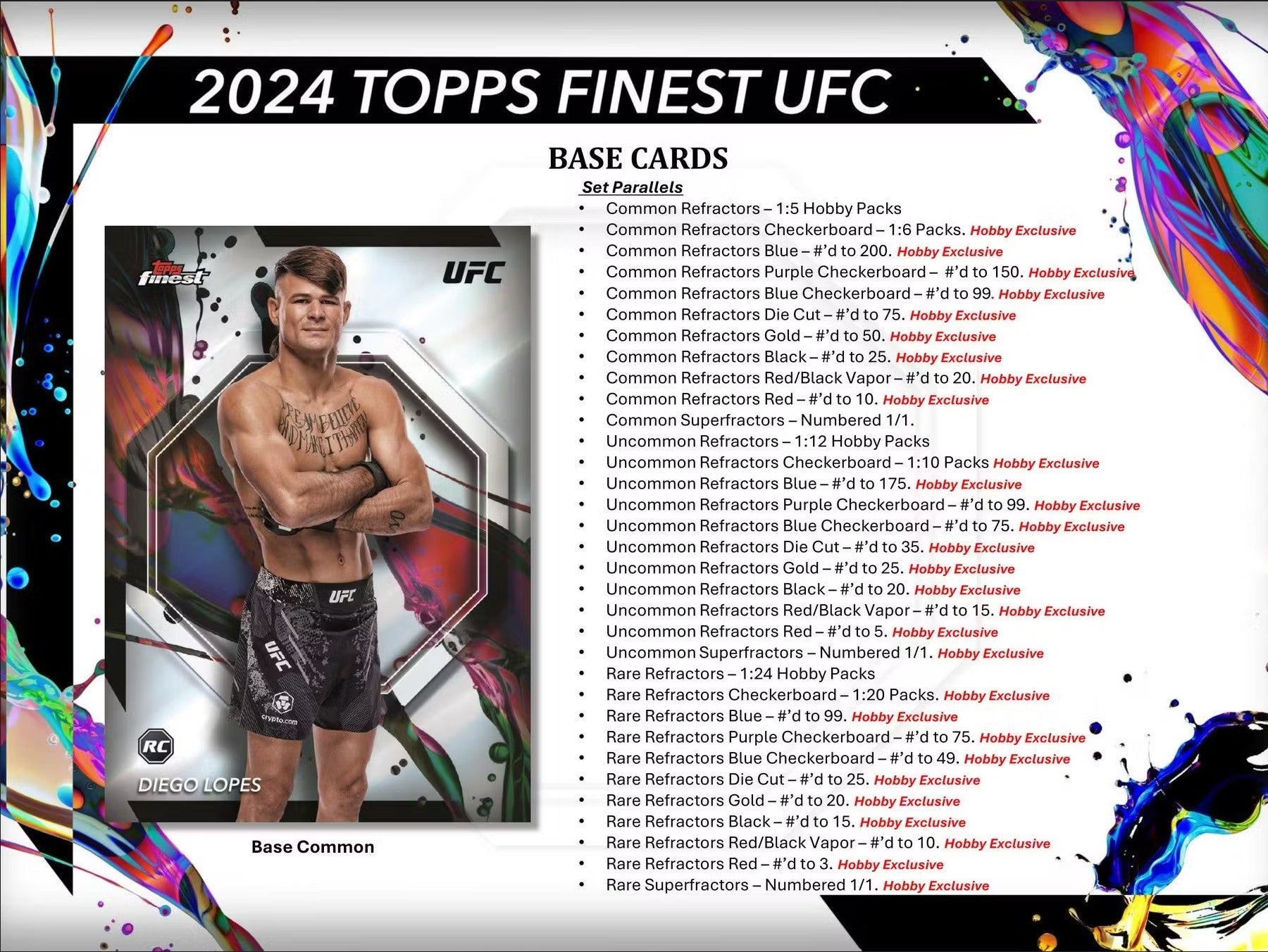 2024 Topps Finest UFC Hobby Trading Cards LV