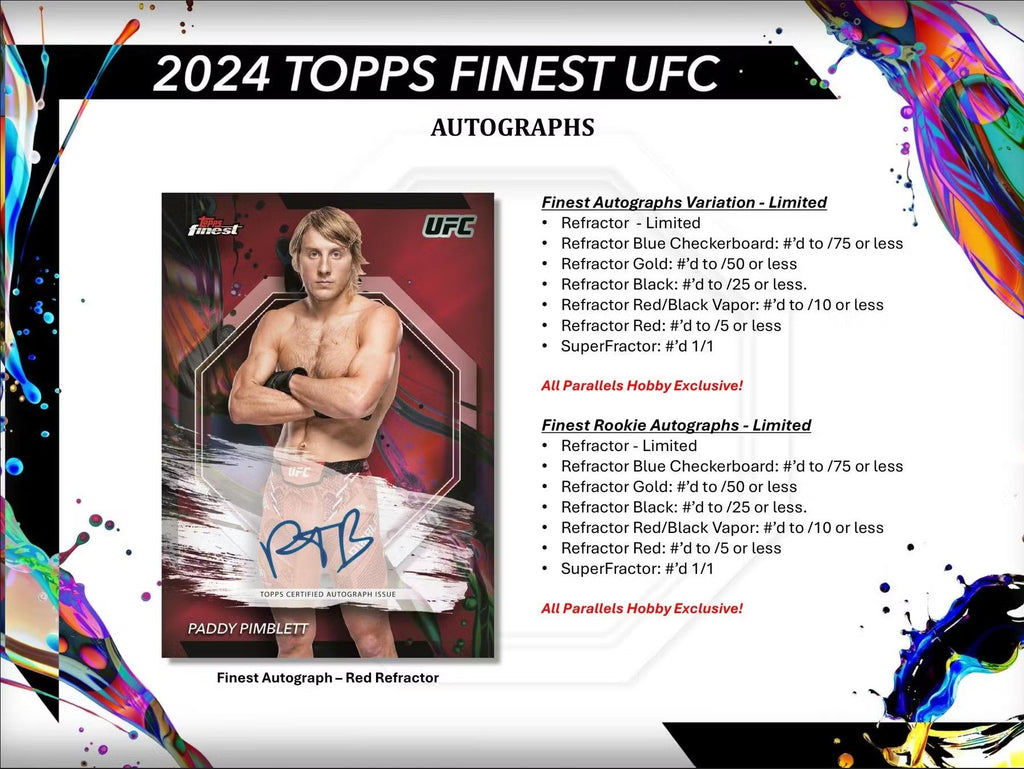 2024 Topps Finest UFC Hobby Trading Cards LV