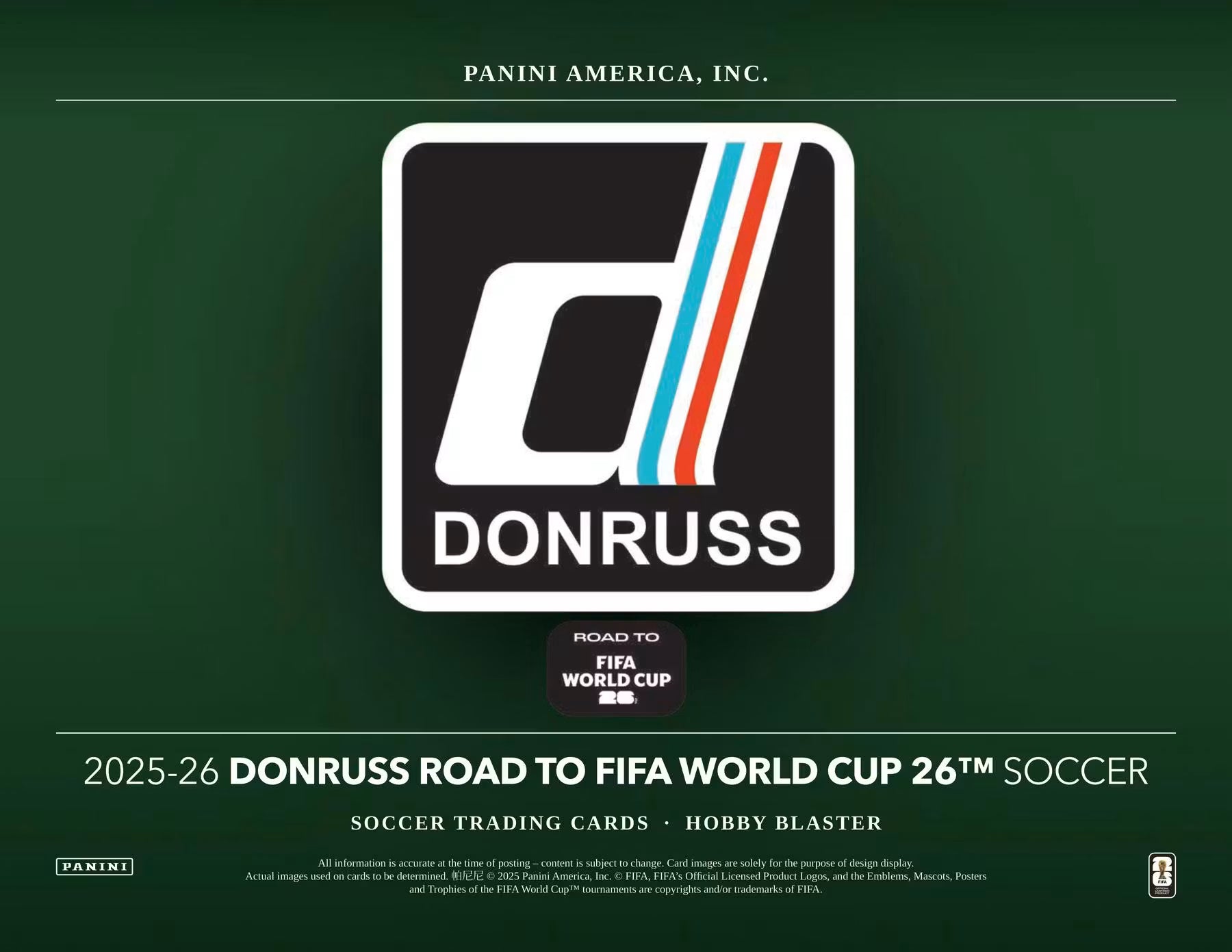 2025-26 Panini Donruss Road to FIFA World Cup Soccer Blaster Hobby Trading Cards LV