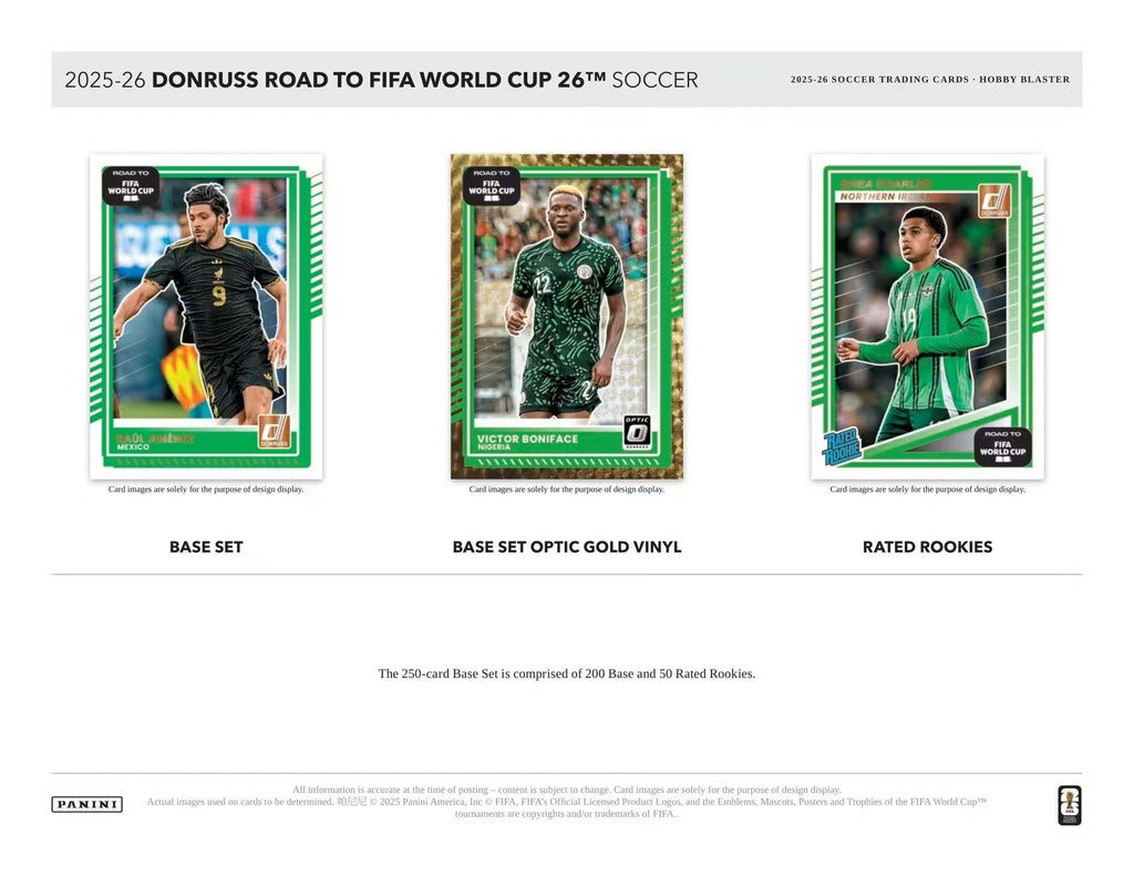 2025-26 Panini Donruss Road to FIFA World Cup Soccer Blaster Hobby Trading Cards LV
