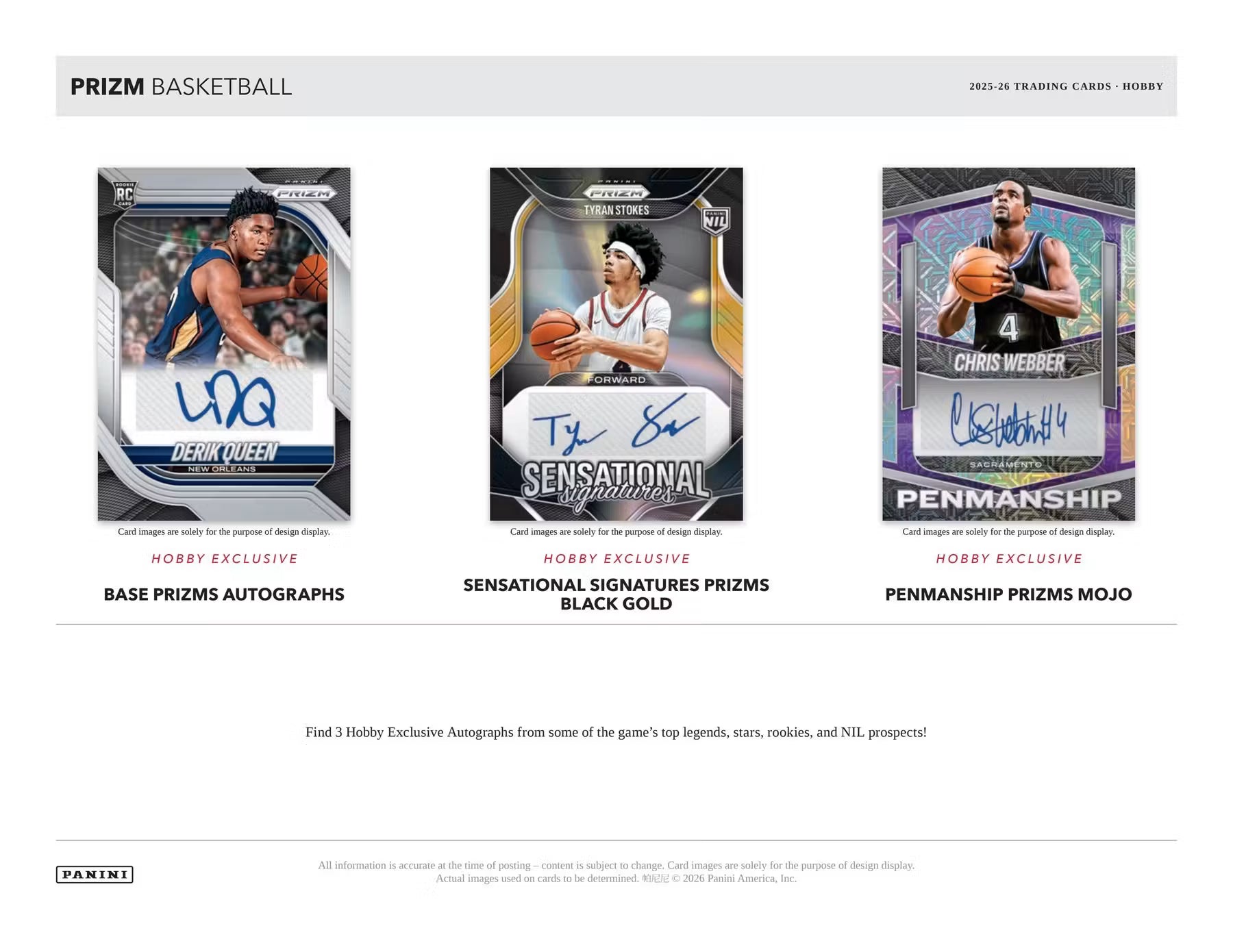 2025-26 Panini Prizm Basketball Hobby Trading Cards LV