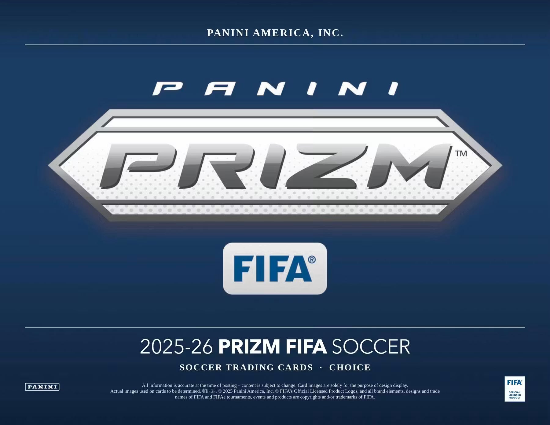 2025-26 Panini Prizm FIFA Soccer Choice Trading Cards LV