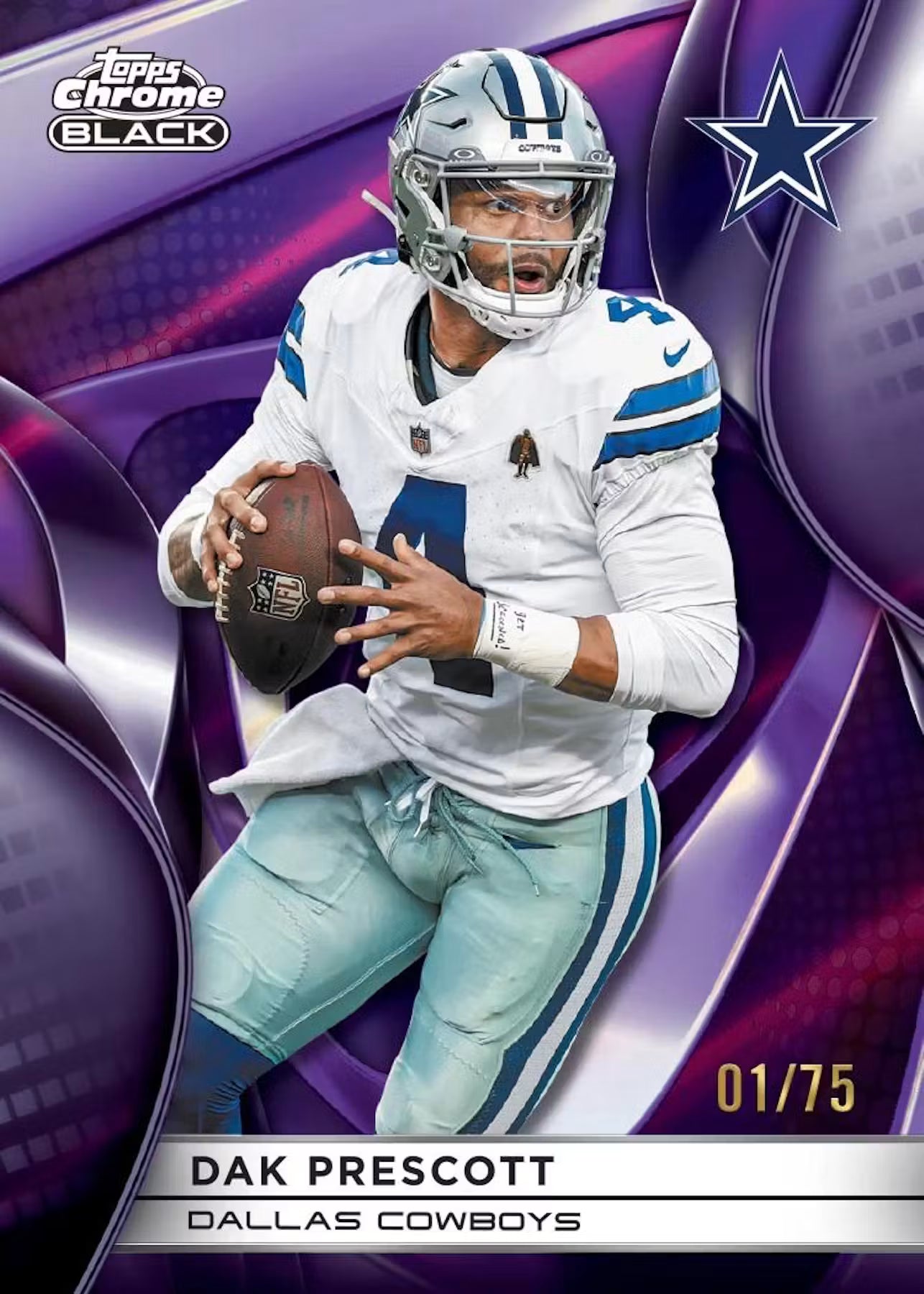2025 Topps Chrome Black Football Hobby Trading Cards LV