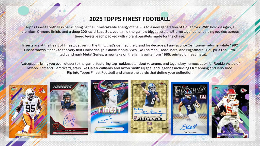 2025 Topps Finest Football Breaker Delight Trading Cards LV