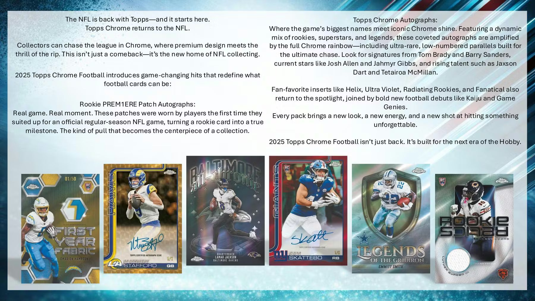 2025 Topps Chrome Football Mega Trading Cards LV