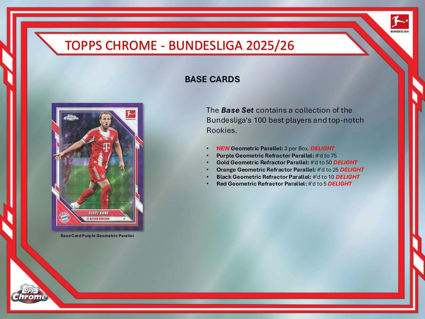 2025-26 Topps Chrome Bundesliga Soccer Breaker Delight Trading Cards LV