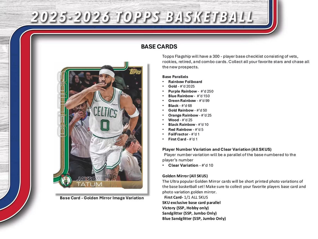 2025-26 Topps Basketball Jumbo Trading Cards LV