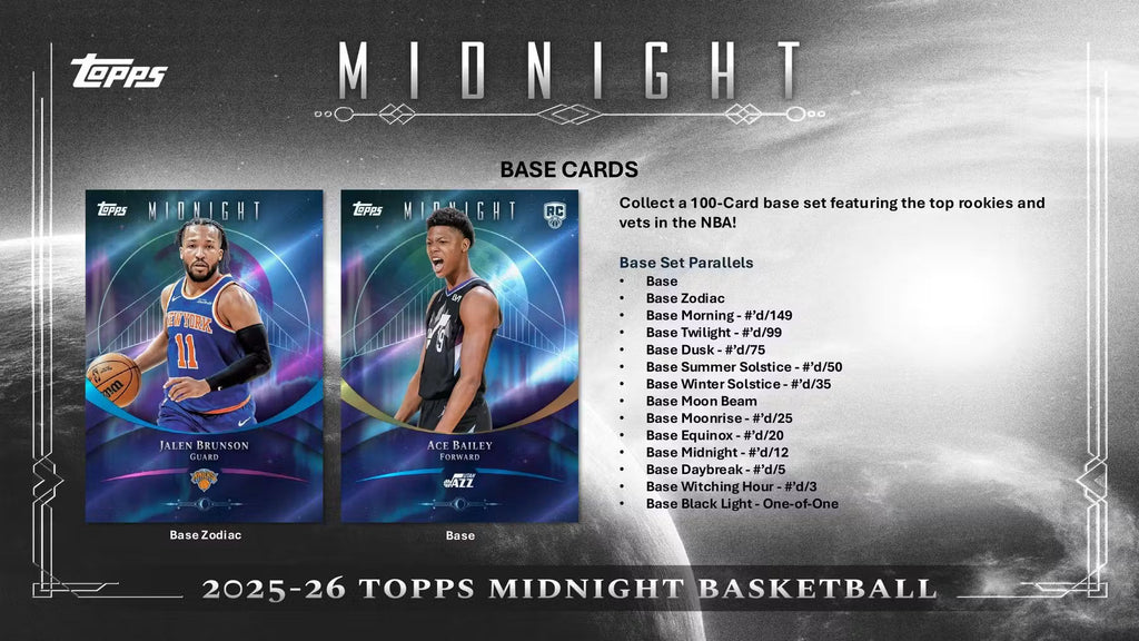 2025-26 Topps Midnight Basketball Hobby Trading Cards LV