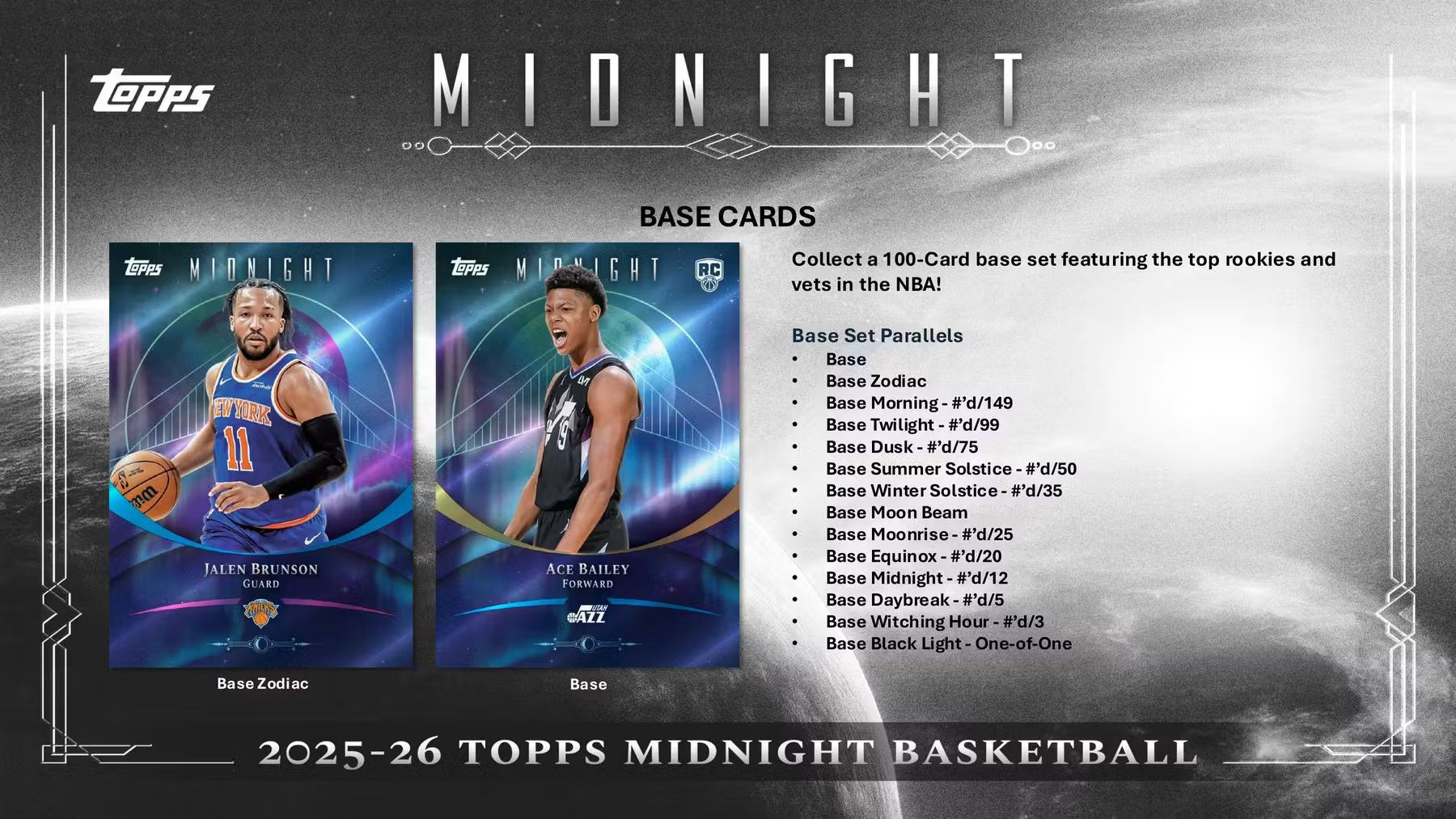 2025-26 Topps Midnight Basketball Hobby Trading Cards LV