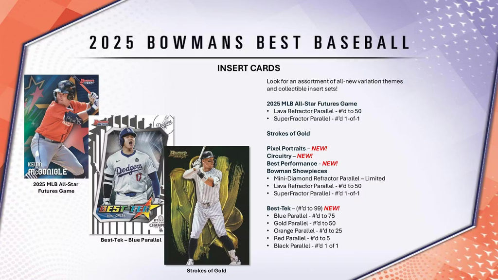 2025 Topps Bowman Best Baseball Hobby Trading Cards LV