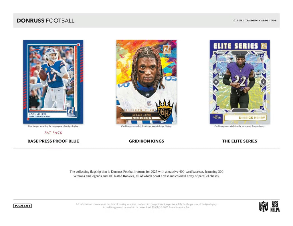 2025 Panini Donruss Football Jumbo Trading Cards LV