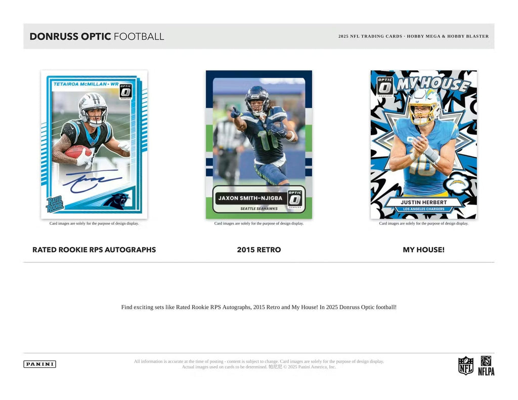 2025 Panini Donruss Optic Football Hobby Mega Trading Cards LV