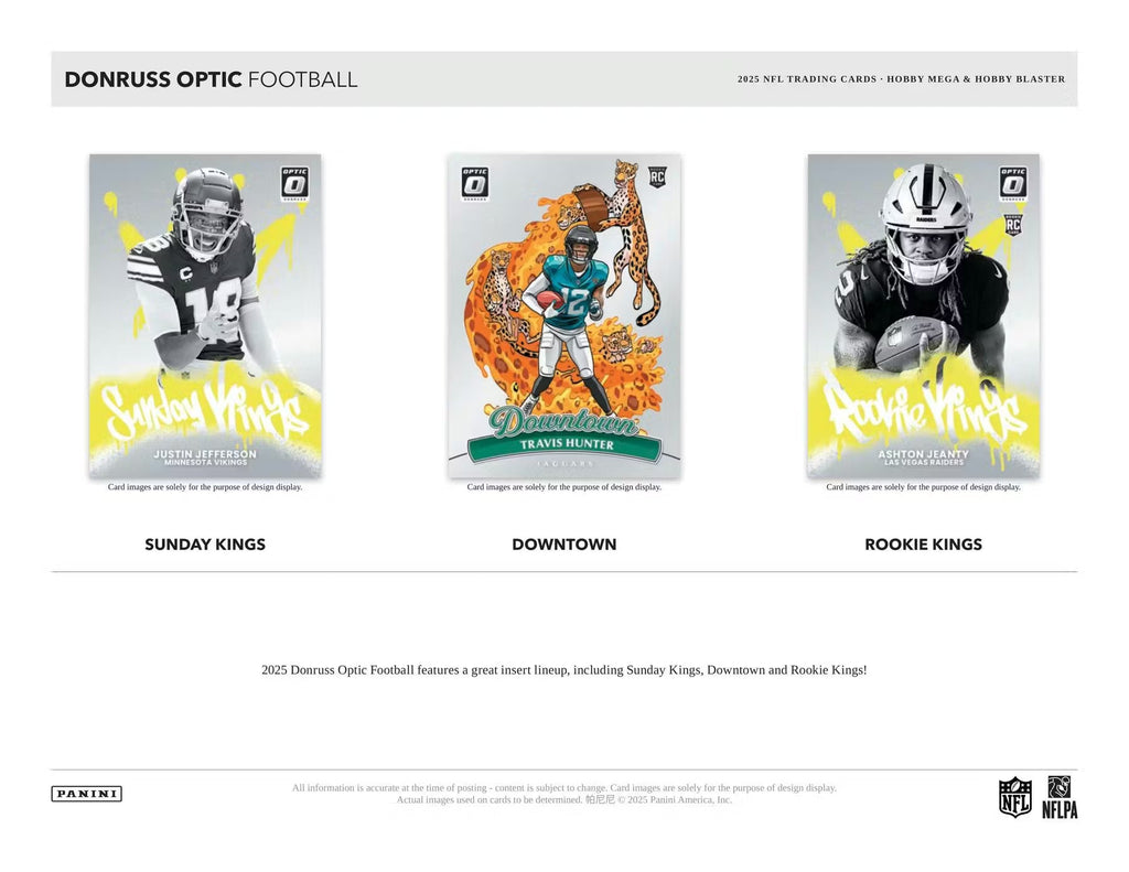 2025 Panini Donruss Optic Football Hobby Mega Trading Cards LV