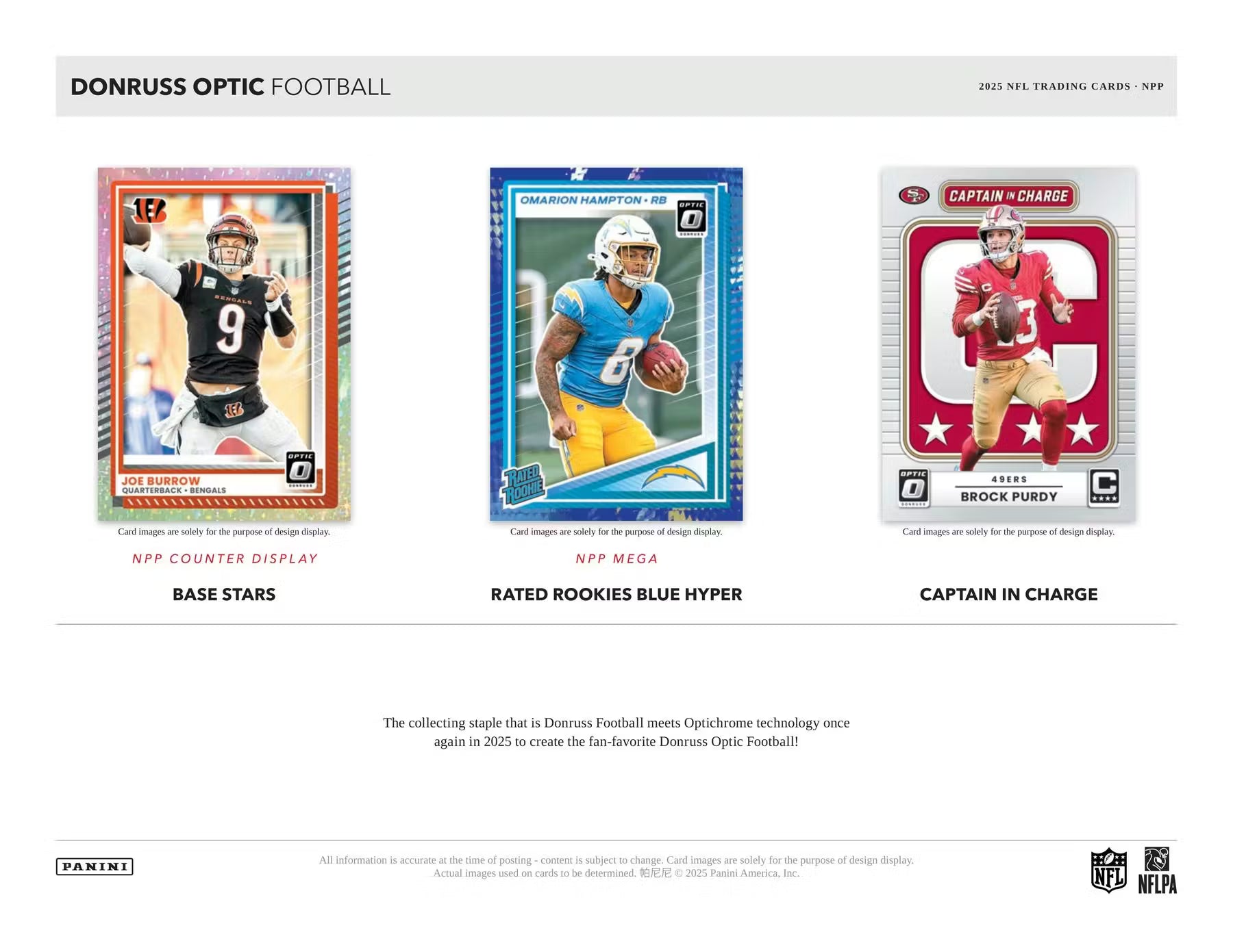 2025 Panini Donruss Optic Football Mega Trading Cards Blue Hyper LV
