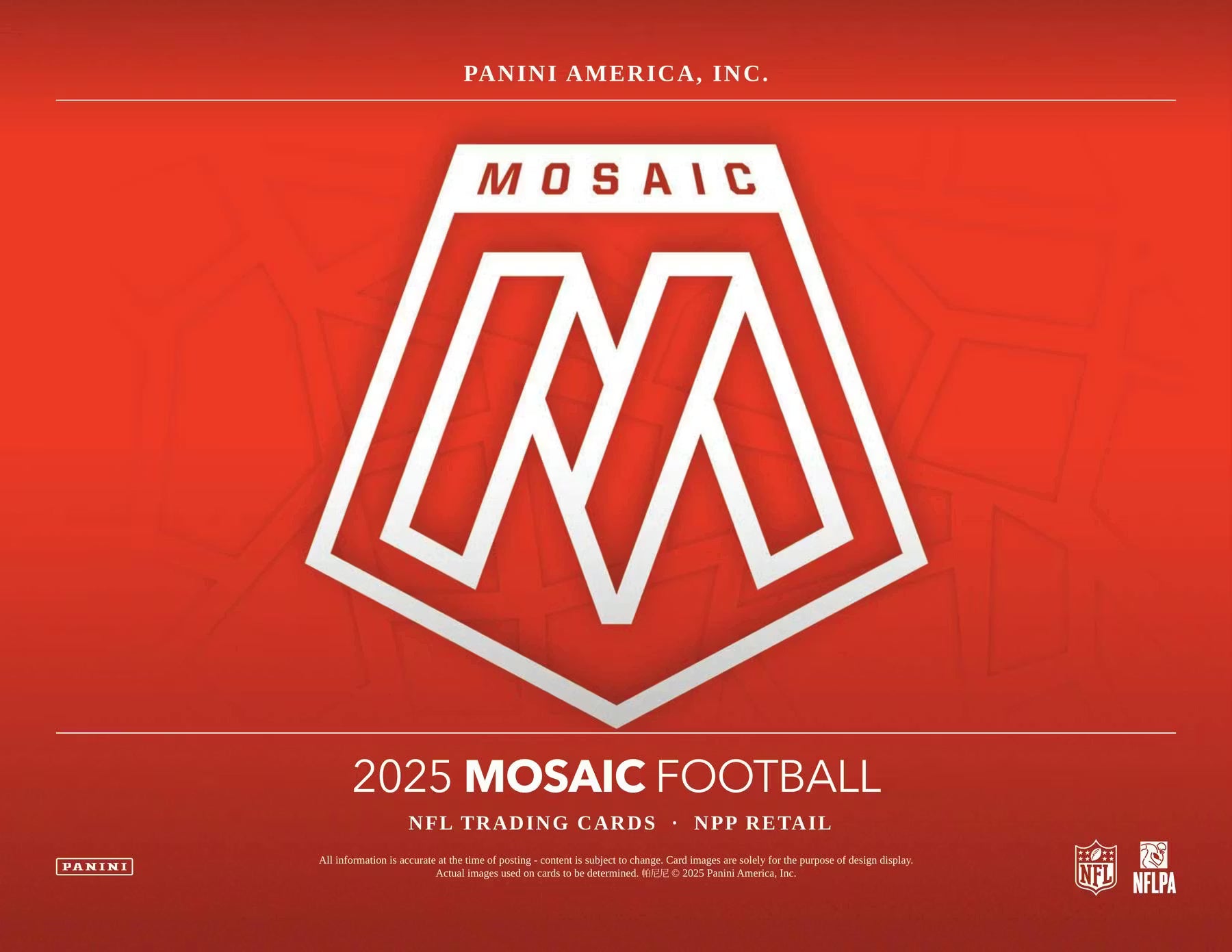 2025 Panini Mosaic Football Blaster Trading Cards LV