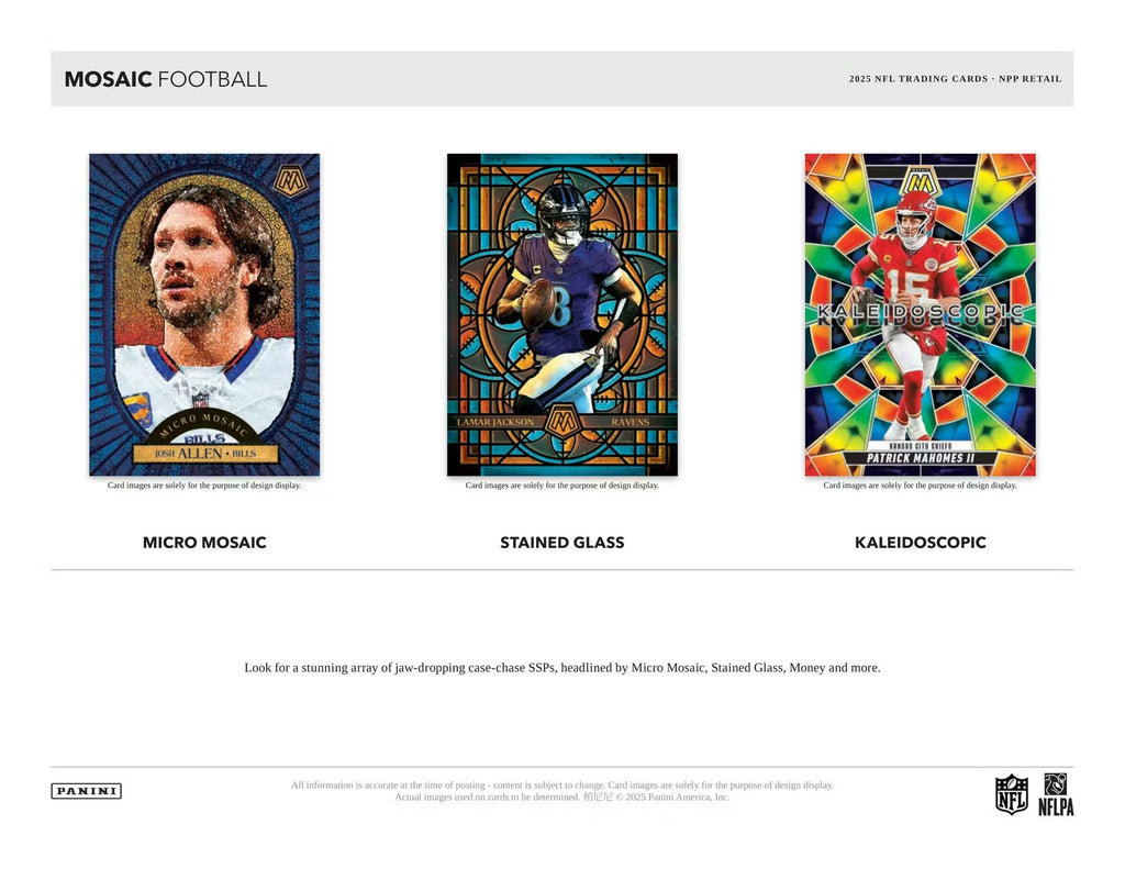 2025 Panini Mosaic Football Blaster Trading Cards LV