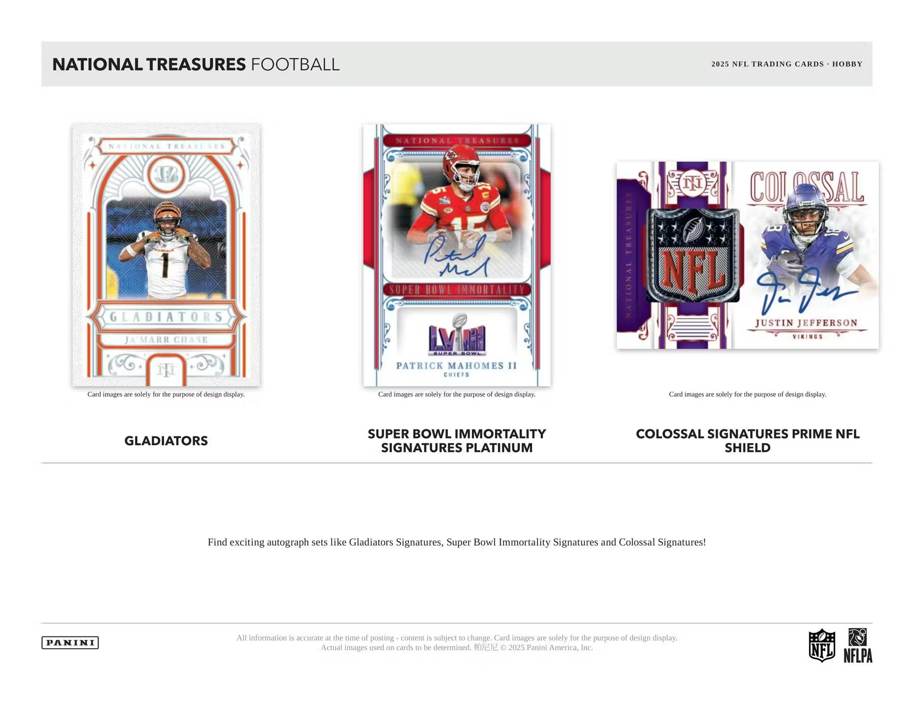 2025 Panini National Treasures Football Hobby Trading Cards LV