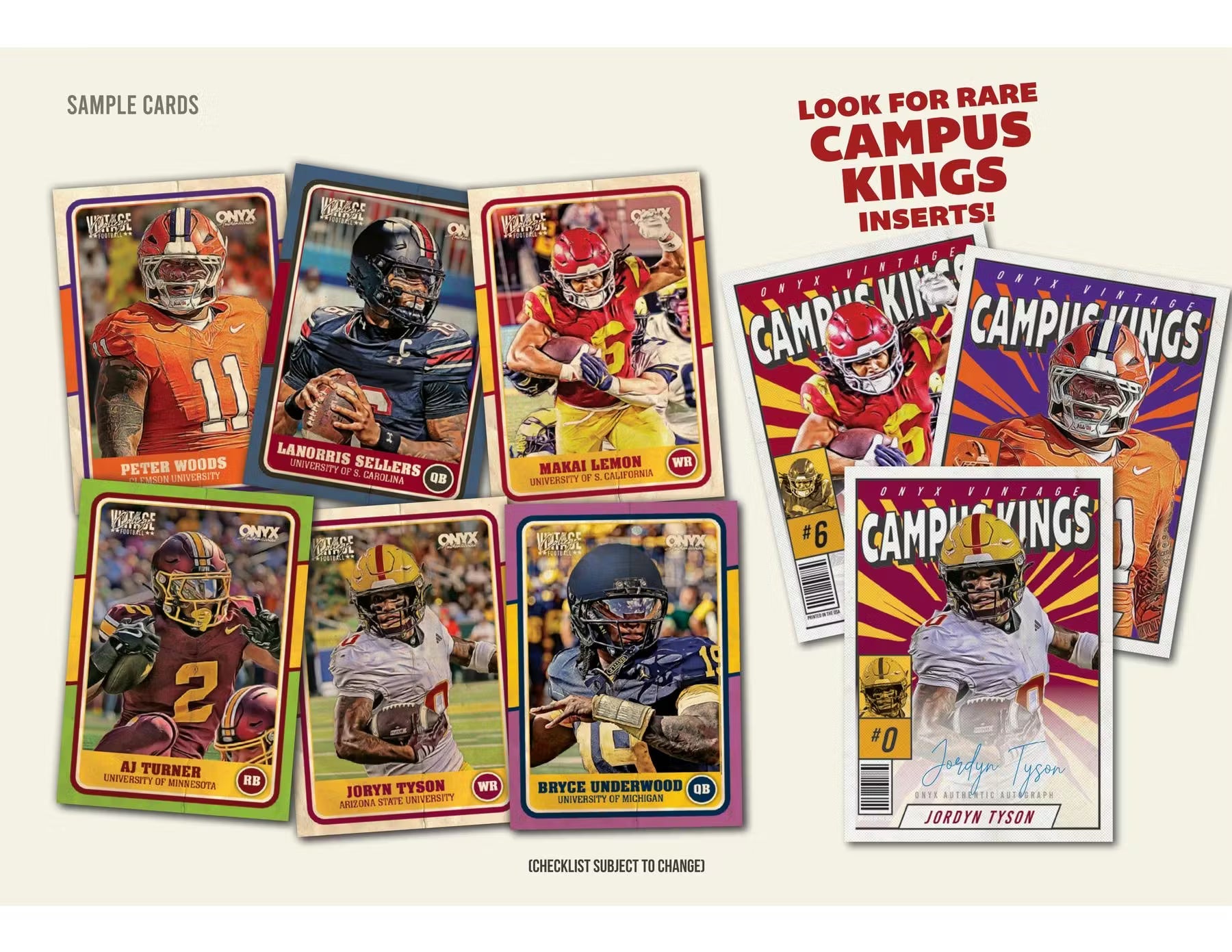 2025 Onyx Vintage College Football Mega Trading Cards LV