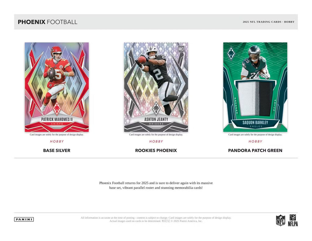 2025 Panini Phoenix Football Hobby Trading Cards LV